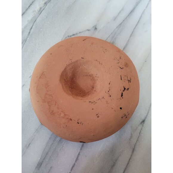 Handmade Roatan Honduras Souvenir Ceramic Ashtray With Blue & White Design - Picture 3 of 6